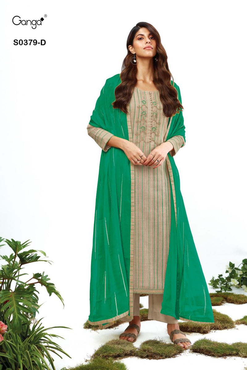 Ganga Kasumi S 0379 Pure Cotton With Beautiful Work Stylish Designer Festive Wear Long Gown