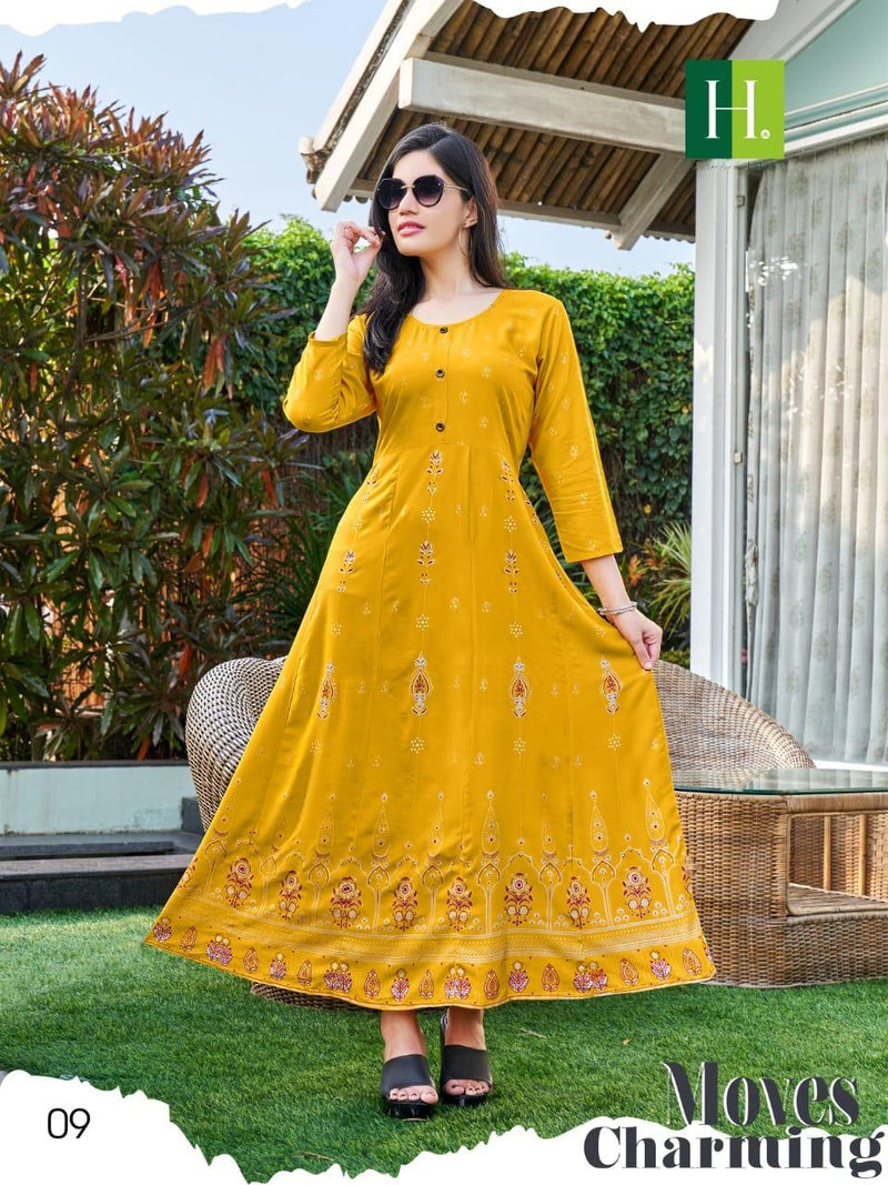 Hirwa Katrina Heavy Rayon Casual Wear Kurti