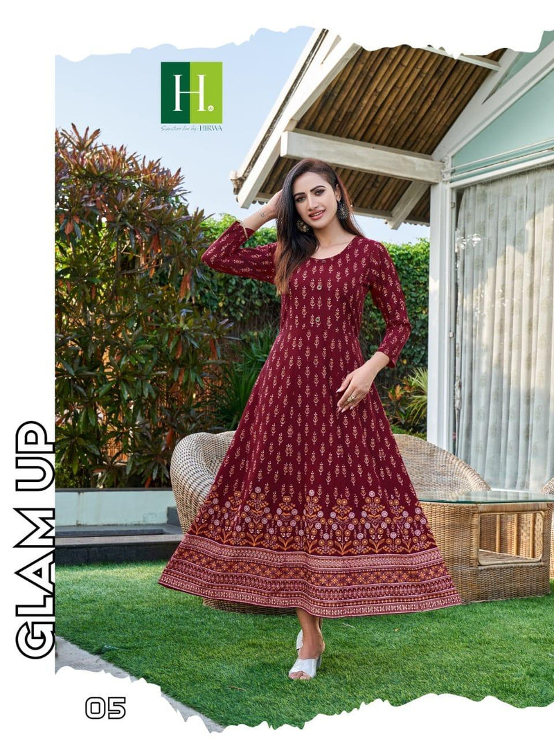 Hirwa Katrina Heavy Rayon Casual Wear Kurti