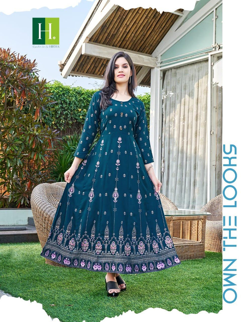 Hirwa Katrina Heavy Rayon Casual Wear Kurti
