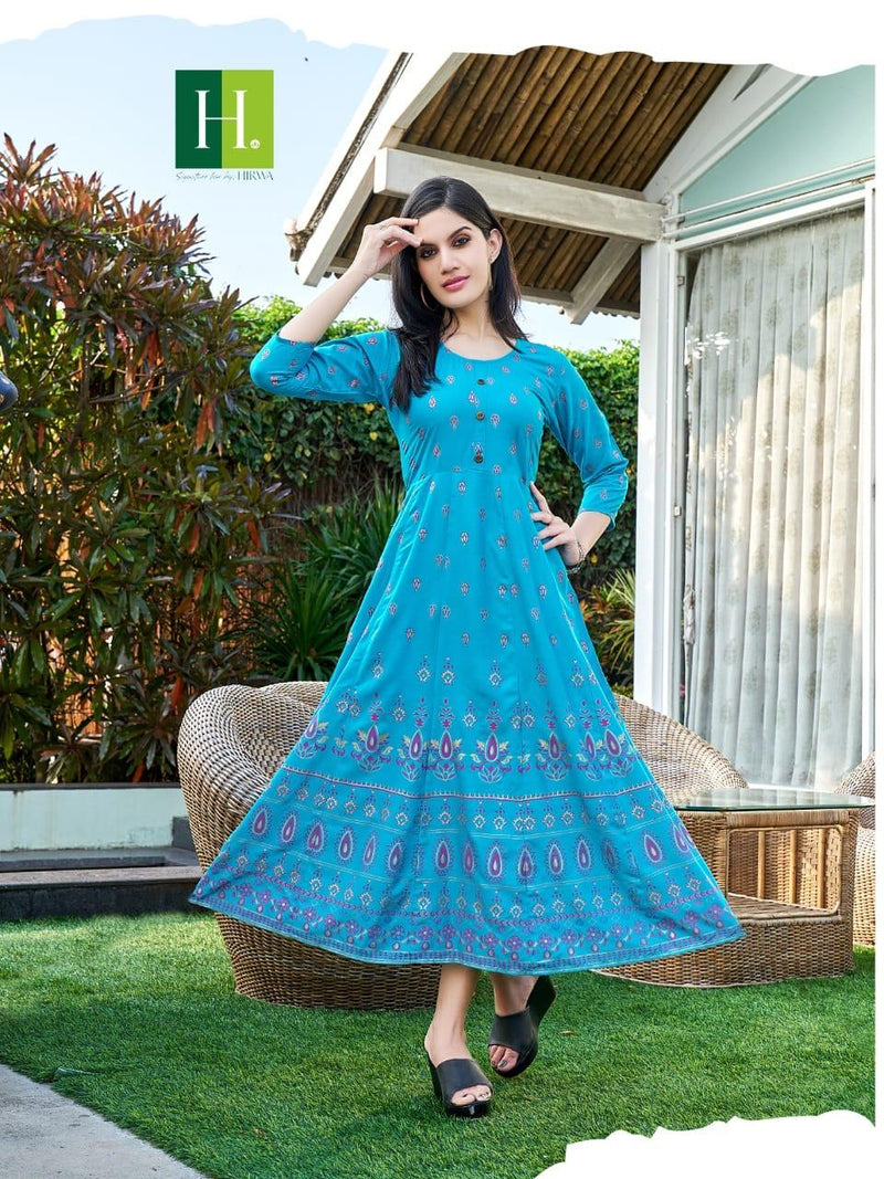 Hirwa Katrina Heavy Rayon Casual Wear Kurti