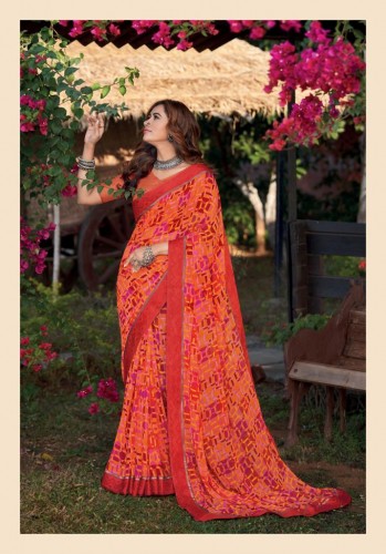 Kashvi Creation Kavya Georgette Fancy Stylish Festive Wear Sarees