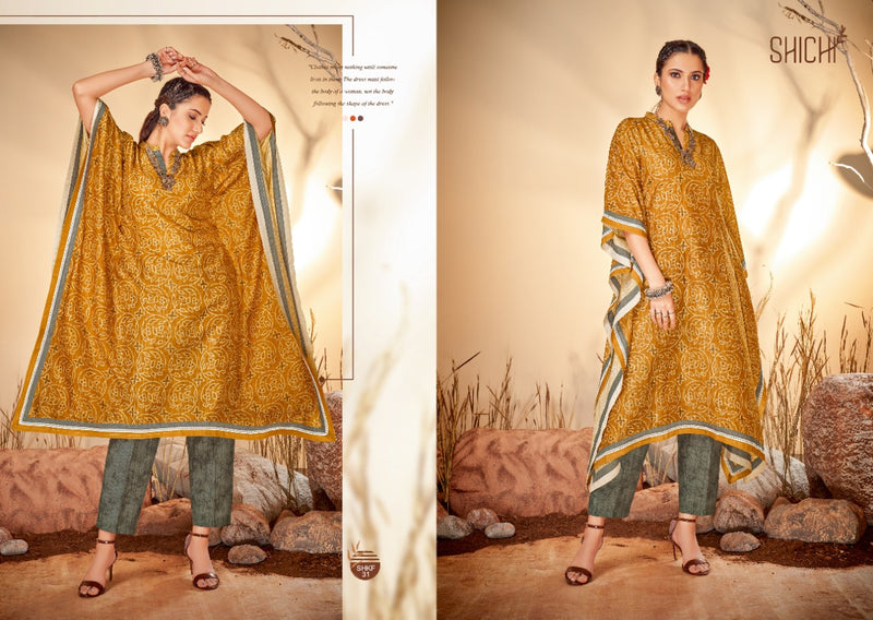 Shichi Kaya Collection Muslin Viscose Stylish Fancy Party Wear Kaftan Kurtis