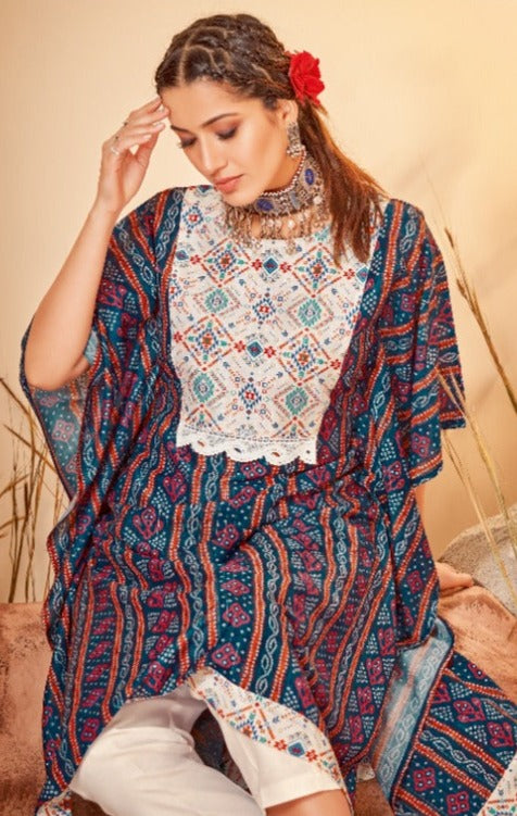 Shichi Kaya Collection Muslin Viscose Stylish Fancy Party Wear Kaftan Kurtis