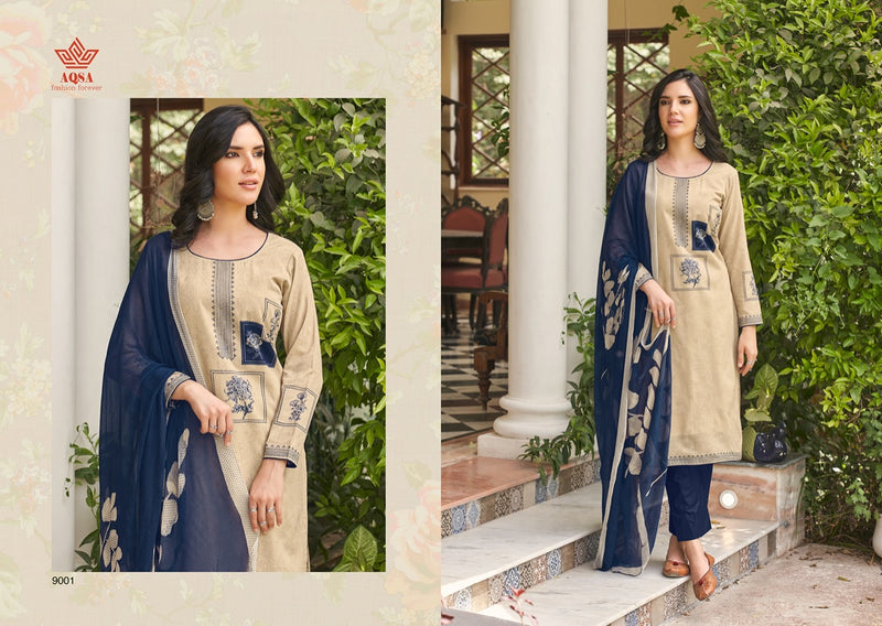 Aqsa Kaynaat Dno 9001 To 9006 Pure Cotton With Printed Stylish Designer Party wear salwar Suit