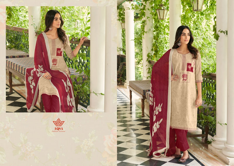 Aqsa Kaynaat Dno 9001 To 9006 Pure Cotton With Printed Stylish Designer Party wear salwar Suit