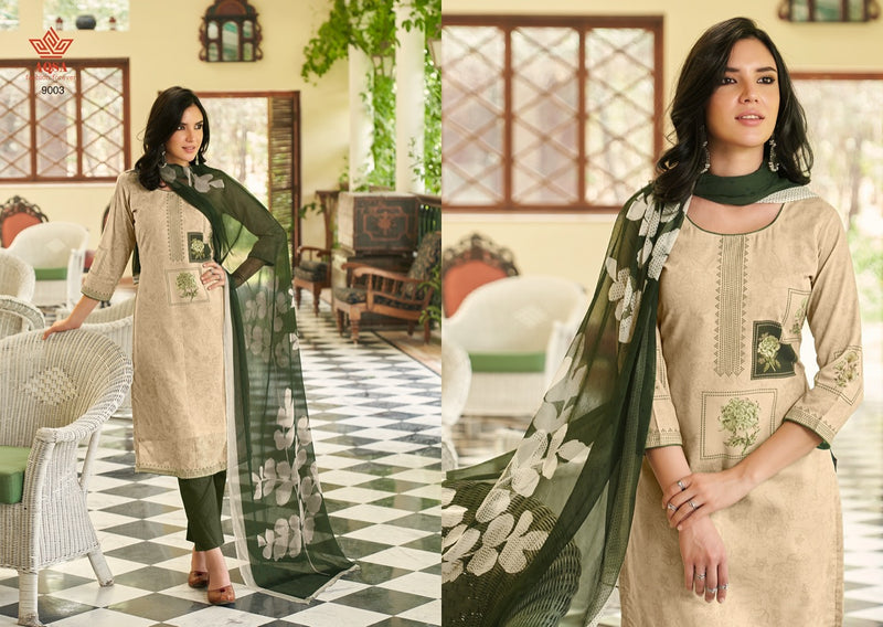 Aqsa Kaynaat Dno 9001 To 9006 Pure Cotton With Printed Stylish Designer Party wear salwar Suit