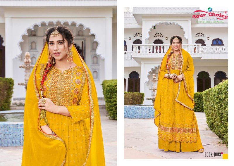 Your Choice Kayraa Georgette With Heavy Embroidery work Stylish Designer Festive Wear Sharara