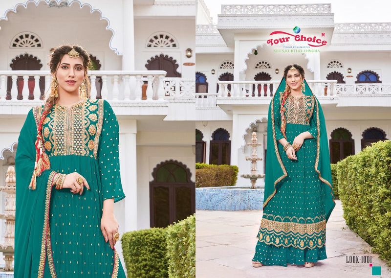 Your Choice Kayraa Georgette With Heavy Embroidery work Stylish Designer Festive Wear Sharara