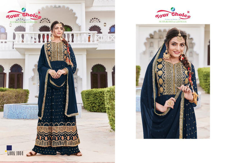 Your Choice Kayraa Georgette With Heavy Embroidery work Stylish Designer Festive Wear Sharara