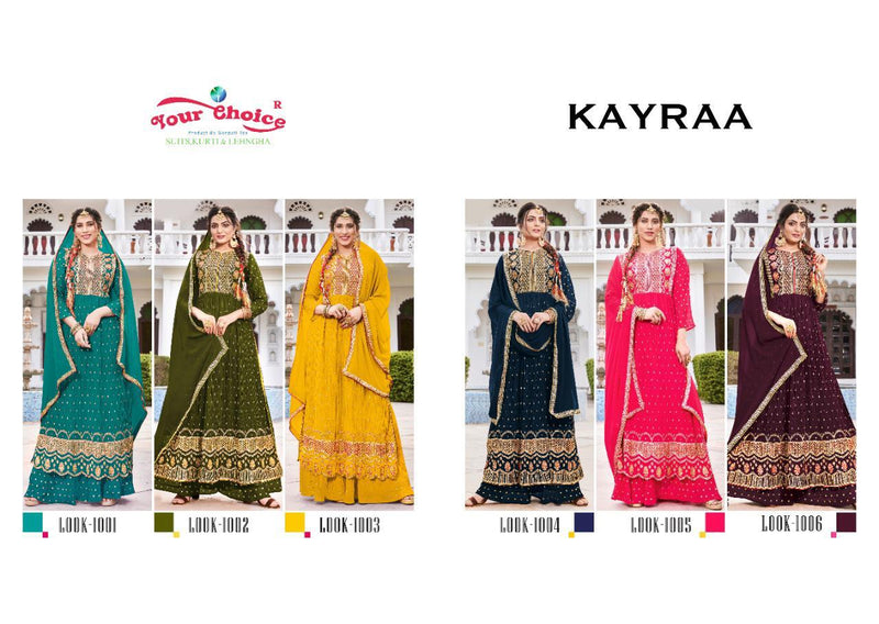 Your Choice Kayraa Georgette With Heavy Embroidery work Stylish Designer Festive Wear Sharara