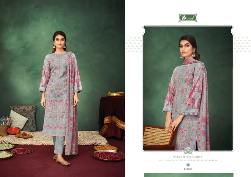 Kesar Chevron Lawn Cotton Pakistani Style Digital Printed Festive Wear Salwar Suits