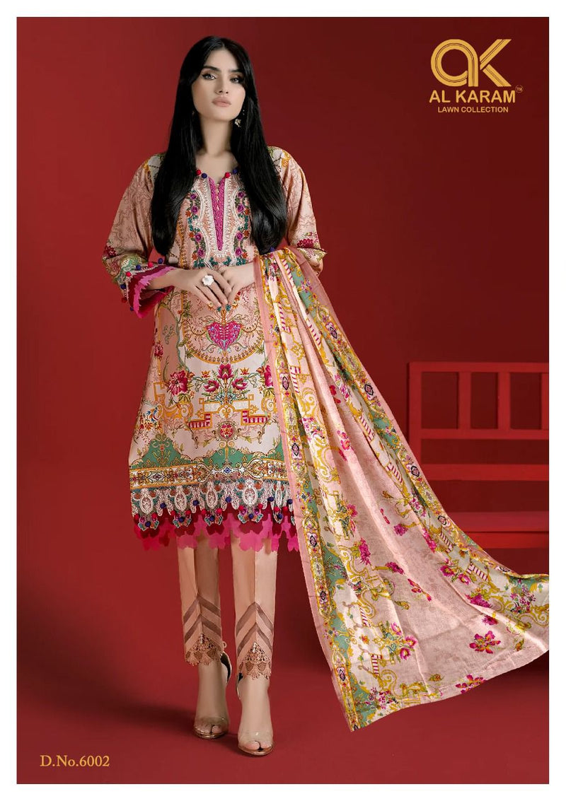 Al Karam Kesariya Magic Vol 6 Pure Cotton With Heavy Beautiful Work Stylish Designer Pakistani Salwar Kameez