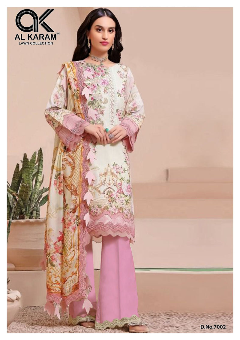 Al Karam Kesariya Magic In Print Vol 7 Pure Cambric Printed Fancy Designer Salwar Kameez
