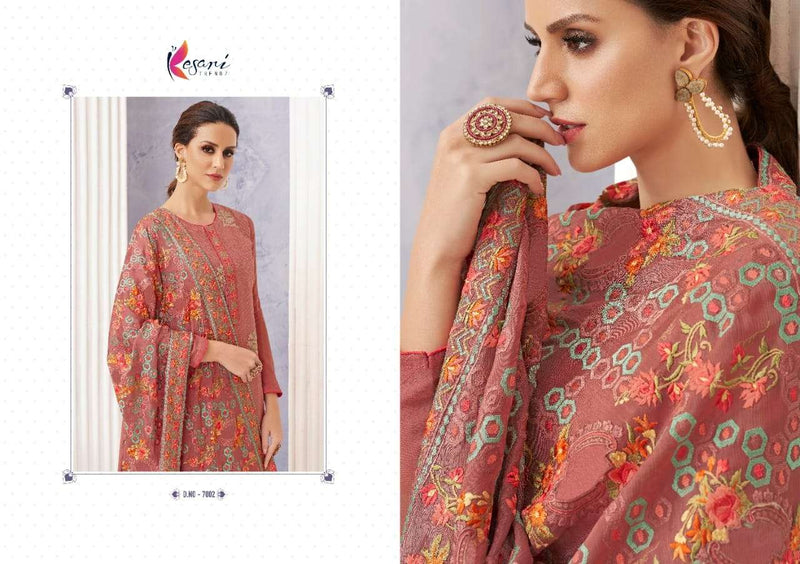 Kesri Trendz Ruby Pure Georgette  With Heavy Self Embrodiery Work Salwar Suits