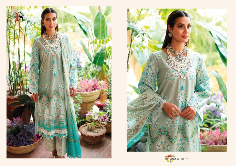 Deepsy Suits Khaf Luxury Lawn Collection Cambric Cotton Pakistani Style Embroidered Party Wear Salwar Suits