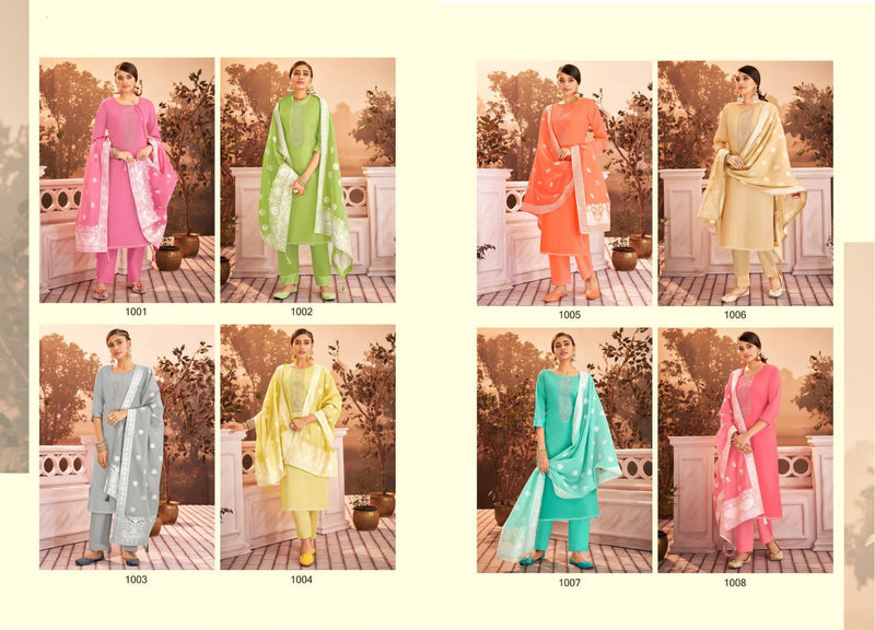 Suryajyoti Khanak Vol 1 Jam Satin Party Wear Salwar Suits With Fancy Embroidery