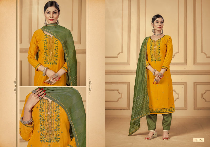 Panch Ratna Khushali Silk Parampara Silk With Embroidery Work Stylish Designer Salwar Kameez