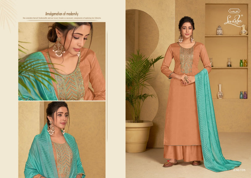 Levisha Khwaab Jam Silk Designer Party Wear Suits With Coding Embroidery