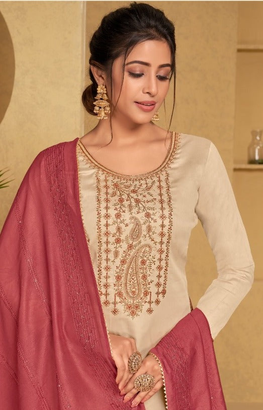 Levisha Khwaab Jam Silk Designer Party Wear Suits With Coding Embroidery
