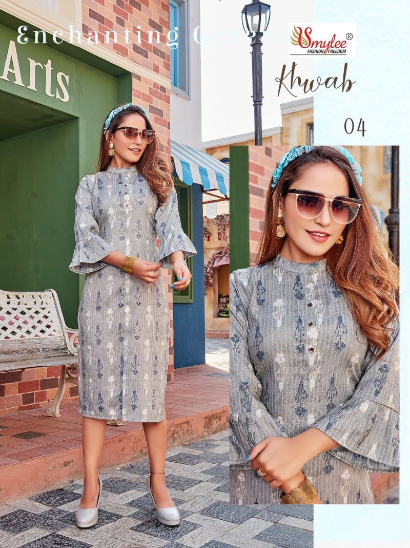 Smylee Khwab Rayon Causal Wear Kurti