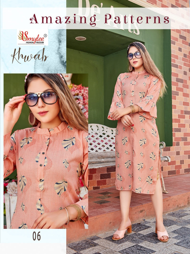 Smylee Khwab Rayon Causal Wear Kurti