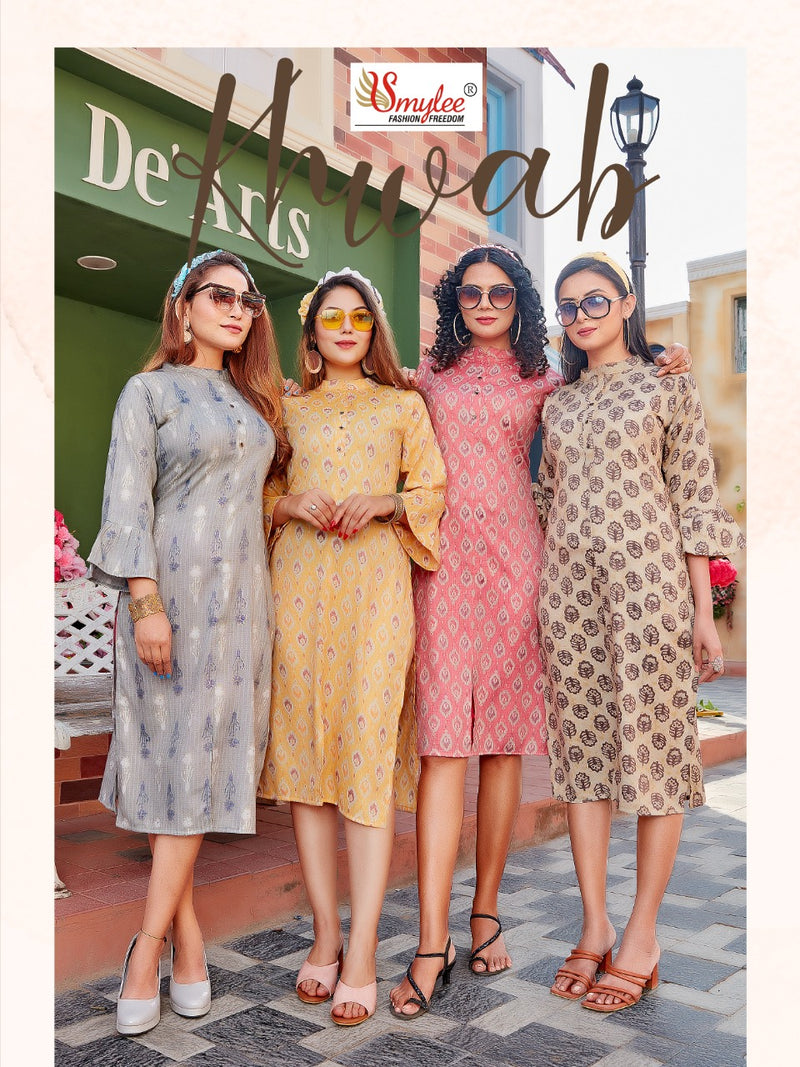 Smylee Khwab Rayon Causal Wear Kurti