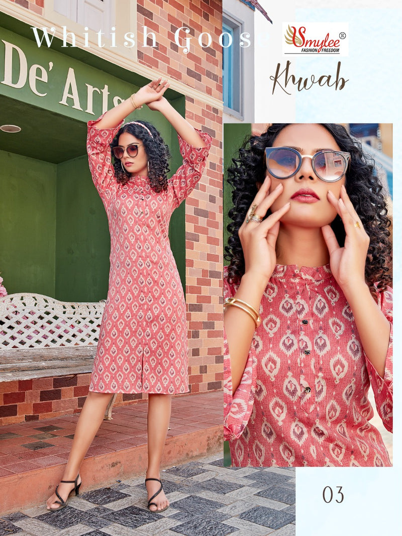 Smylee Khwab Rayon Causal Wear Kurti