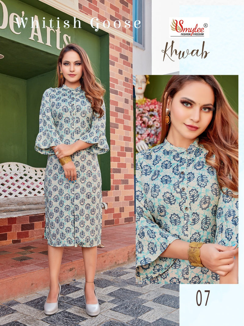 Smylee Khwab Rayon Causal Wear Kurti