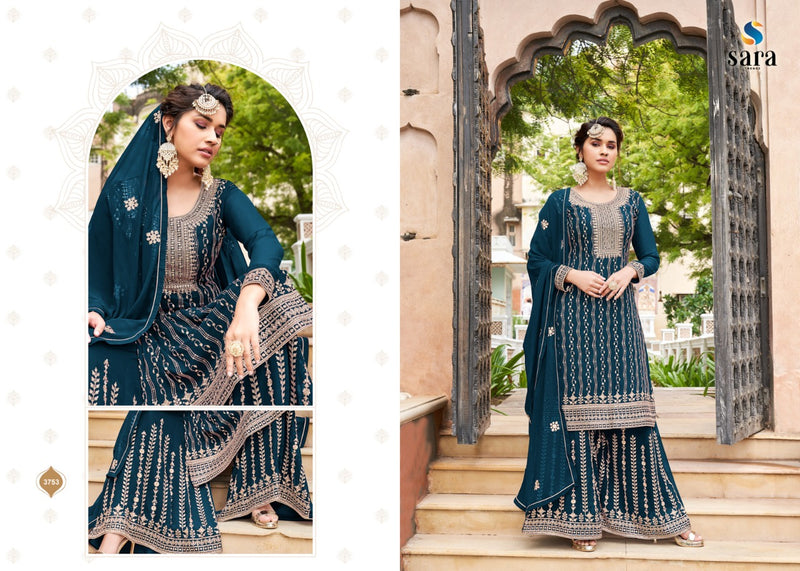 Sara Trendz Khwahish Georgette With Heavy Embroidery Work Stylish Designer Wedding Wear Salwar Kameez