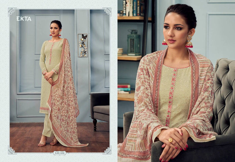 Ekta Fashion Khwaish Vol 42 Georgette Embroidered Party Wear Salwar Suits