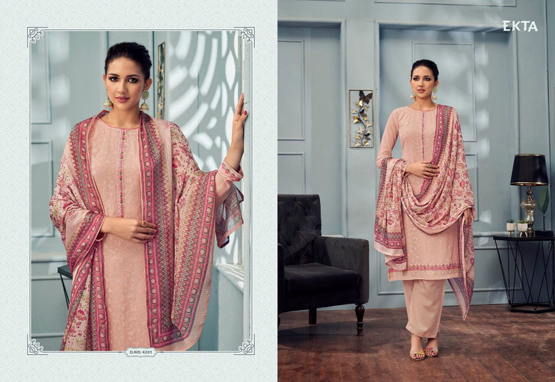 Ekta Fashion Khwaish Vol 42 Georgette Embroidered Party Wear Salwar Suits