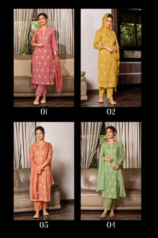 100 Miles Kinjal Pure Cotton With Embroidery Work stylish Designer Party Wear Kurti