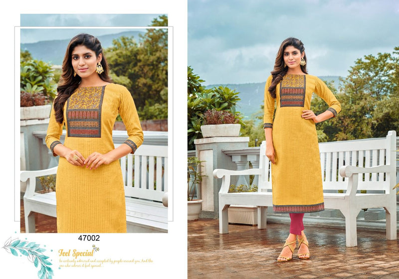 Kapil Trends Kissmiss Silk With Fancy Embroidery Work Stylish Designer Casual Wear Kurti
