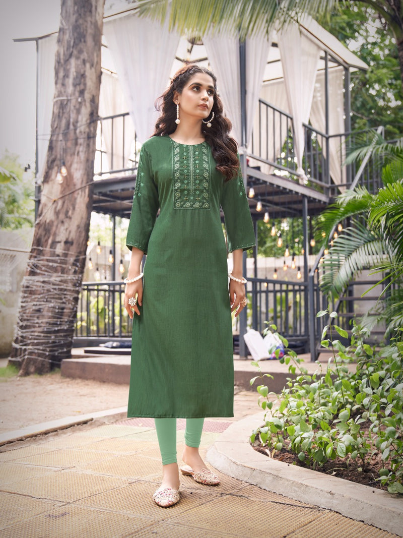 Colourpix Kit Kat Vol 1 Rayon With Embroidery Work Stylish Designer Casual Wear Fancy Kurti