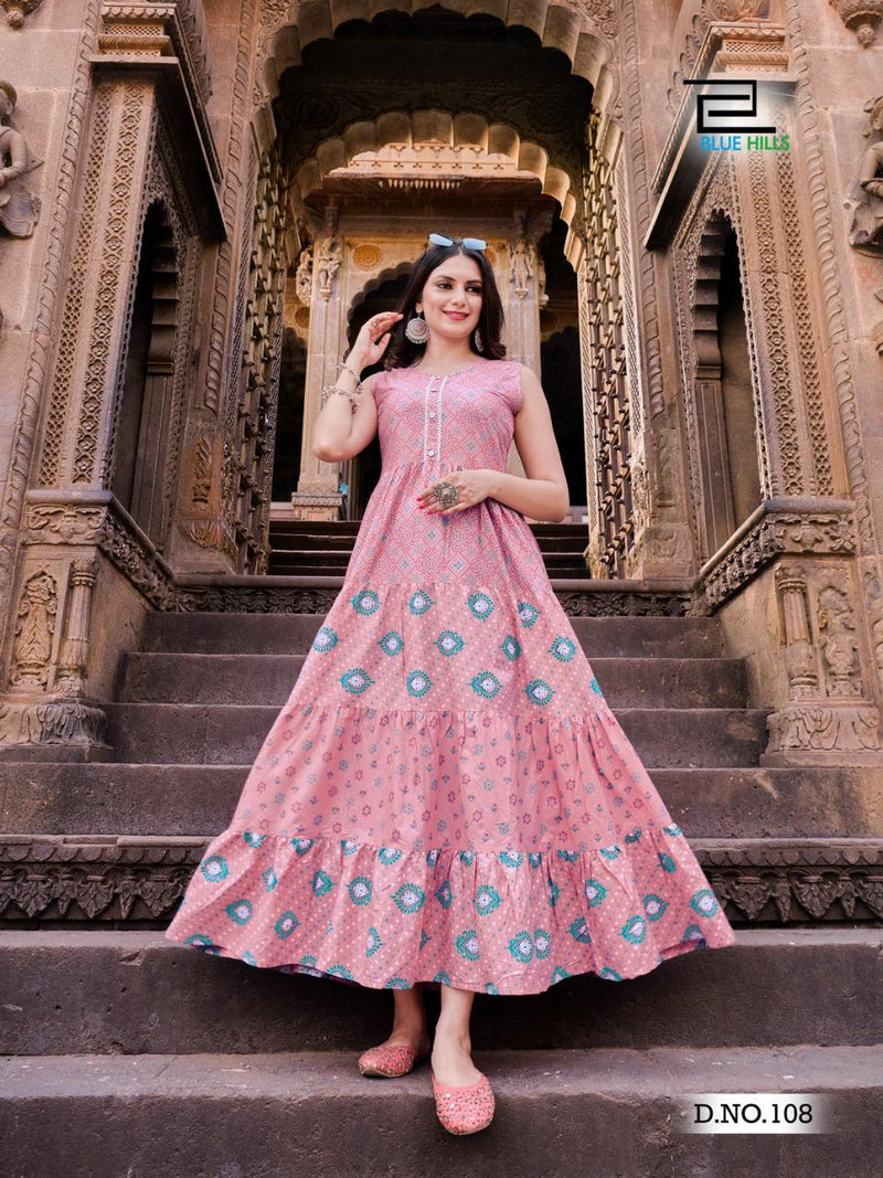 Blue Hills Kites Vol 1 Cambric Cotton Causal Wear  Kurti