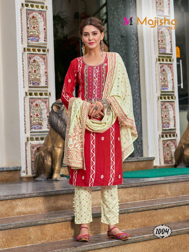 Majisha Kodee Vol 1 Rayon With Batik Printed Work Stylish Designer Party Wear Fancy Kurti