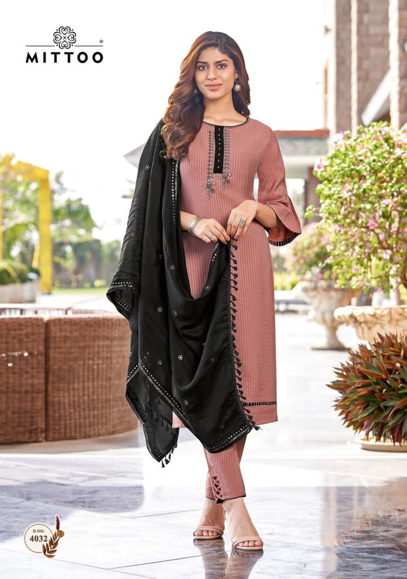 Mittoo Kohinoor Viscose Silk With Heavy Embroidery Work Stylish Designer Causal Wear Kurti