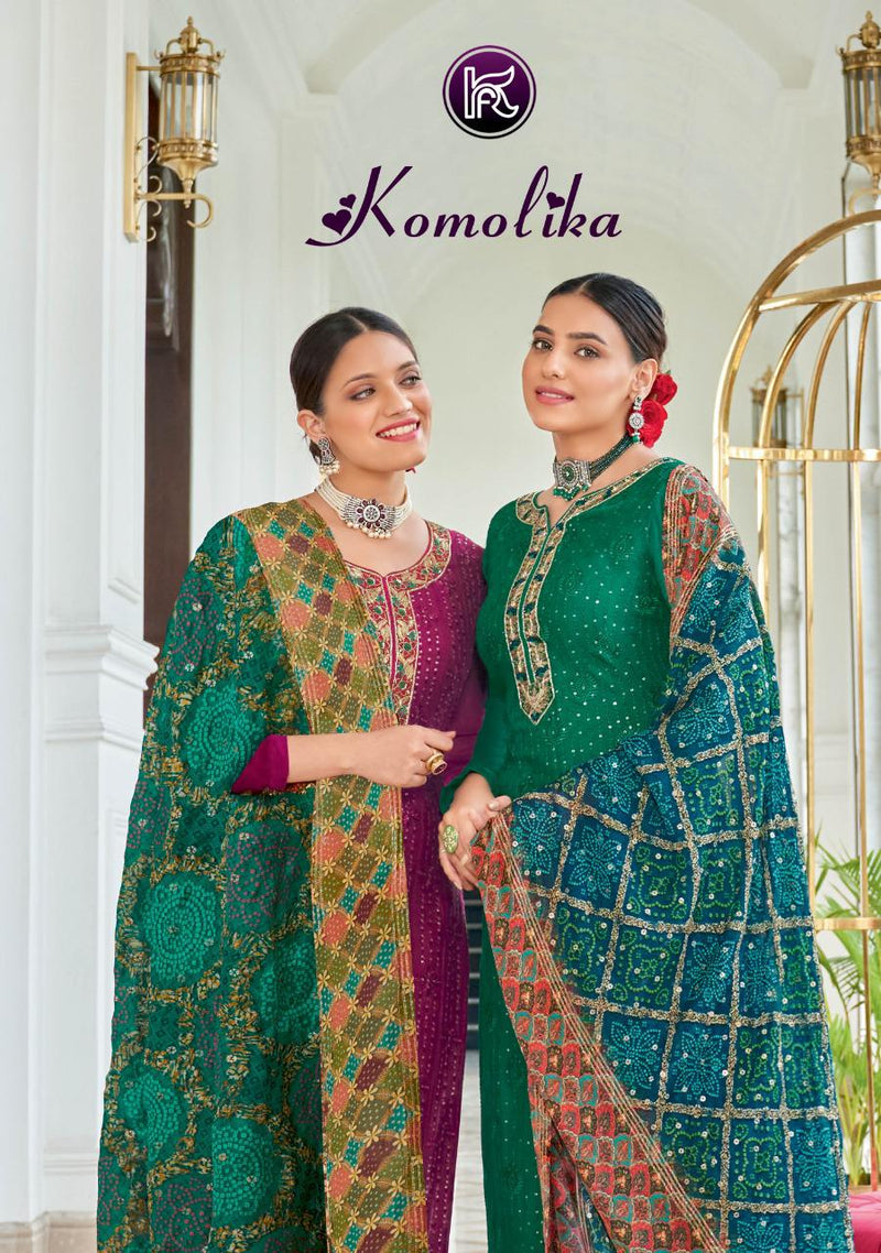 Kala Fashion Komolika Viscose With Beautiful Heavy Embroidery Work Stylish Designer Festive Wear Fancy Salwar Kameez