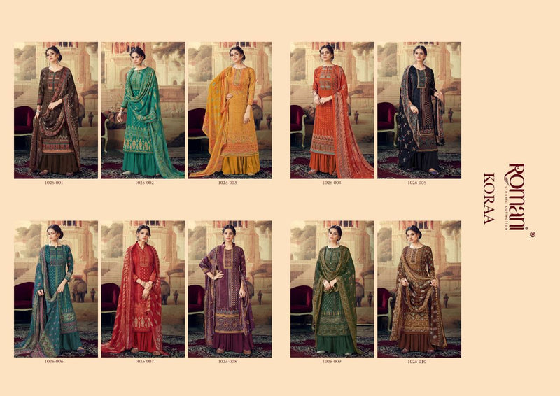 Romani Koraa Cambric Cotton Party Wear Salwar Suits With Digital Prints