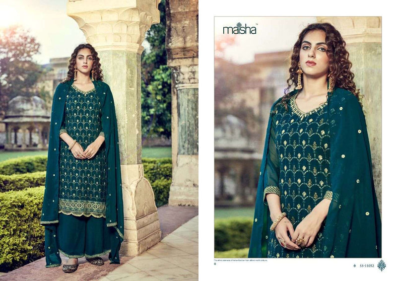 Maisha Koraa Georgette Designer Party Wear Embroidered Salwar Kameez