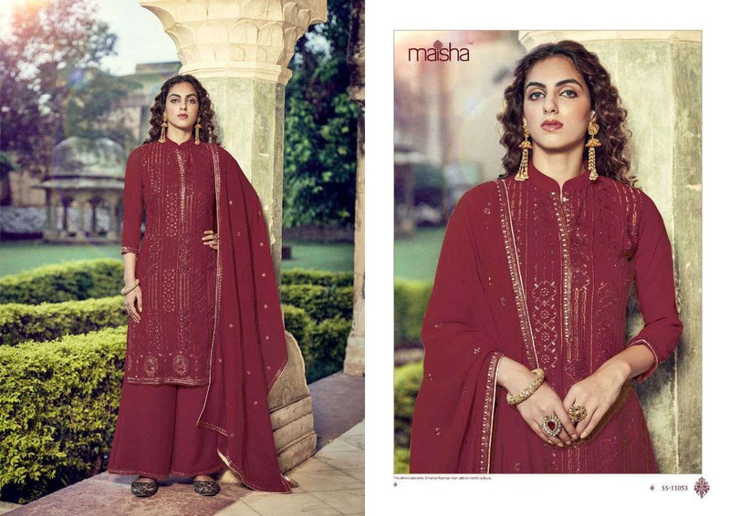 Maisha Koraa Georgette Designer Party Wear Embroidered Salwar Kameez