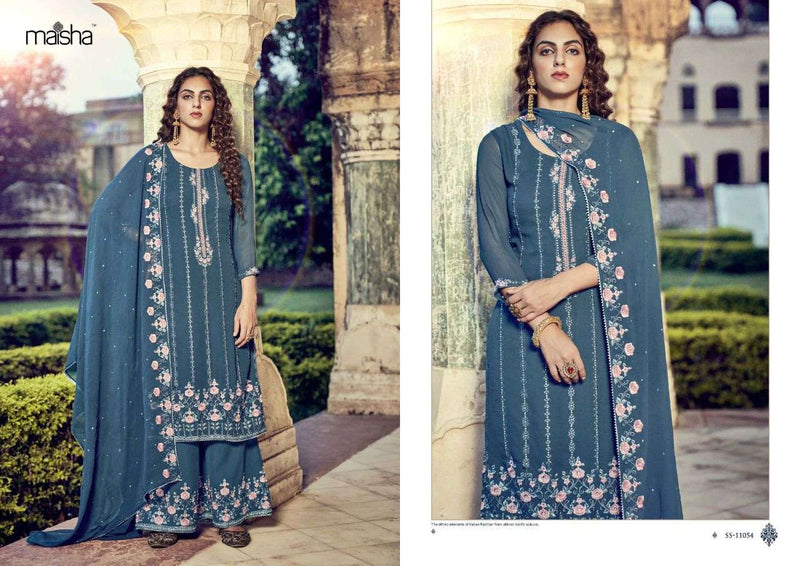 Maisha Koraa Georgette Designer Party Wear Embroidered Salwar Kameez