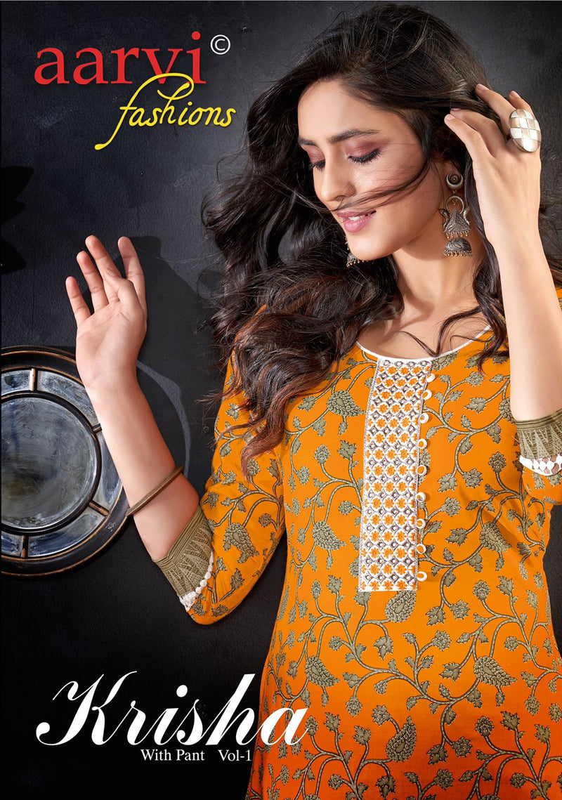 Aarvi Fashion Krisha Lawn Cotton Causal Wear Salwar Suit