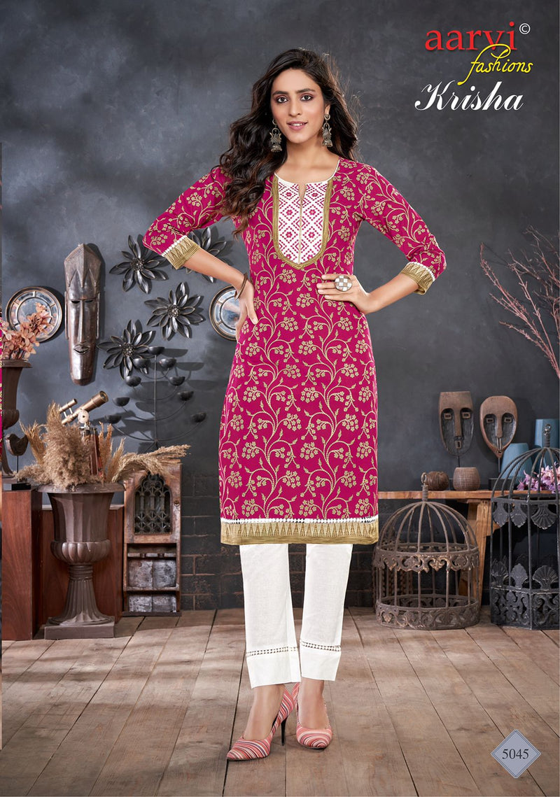 Aarvi Fashion Krisha Lawn Cotton Causal Wear Salwar Suit