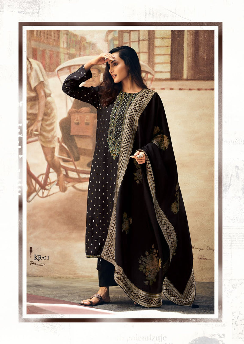 Varsha Krystene Viscose With Beautiful Embroidery Work Stylish Designer casual Look Salwar Kameez