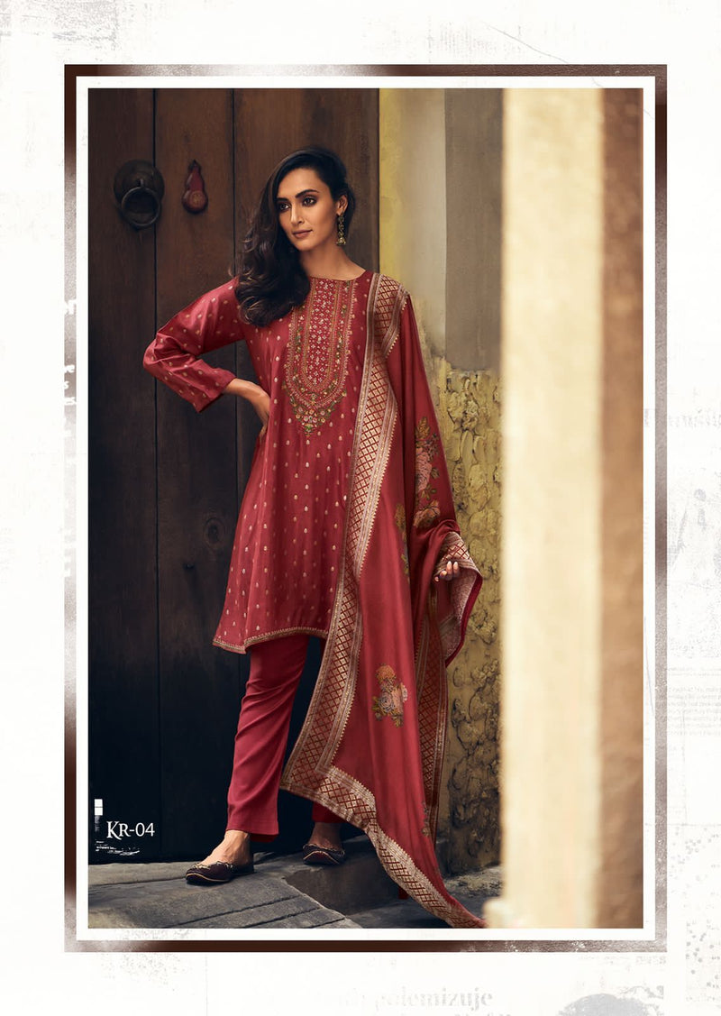 Varsha Krystene Viscose With Beautiful Embroidery Work Stylish Designer casual Look Salwar Kameez