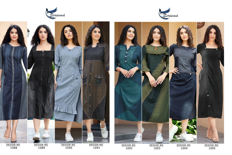 Seriema Kumb Capture Vol 3 Cotton With Heavy Fancy Work Stylish Designer Casual Look Fancy Kurti