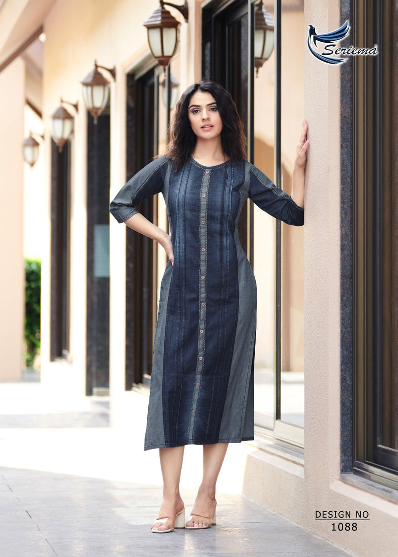 Seriema Kumb Capture Vol 3 Cotton With Heavy Fancy Work Stylish Designer Casual Look Fancy Kurti