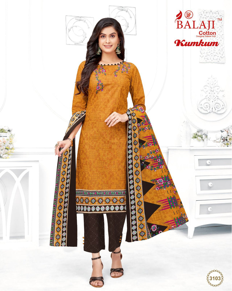 Balaji Cotton Kumkum Vol 31 Cotton Printed Daily Wear Salwar Kameez